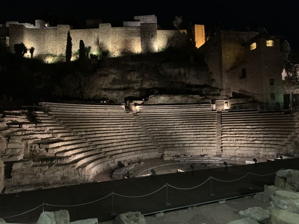 malaga by night - malaga with kids